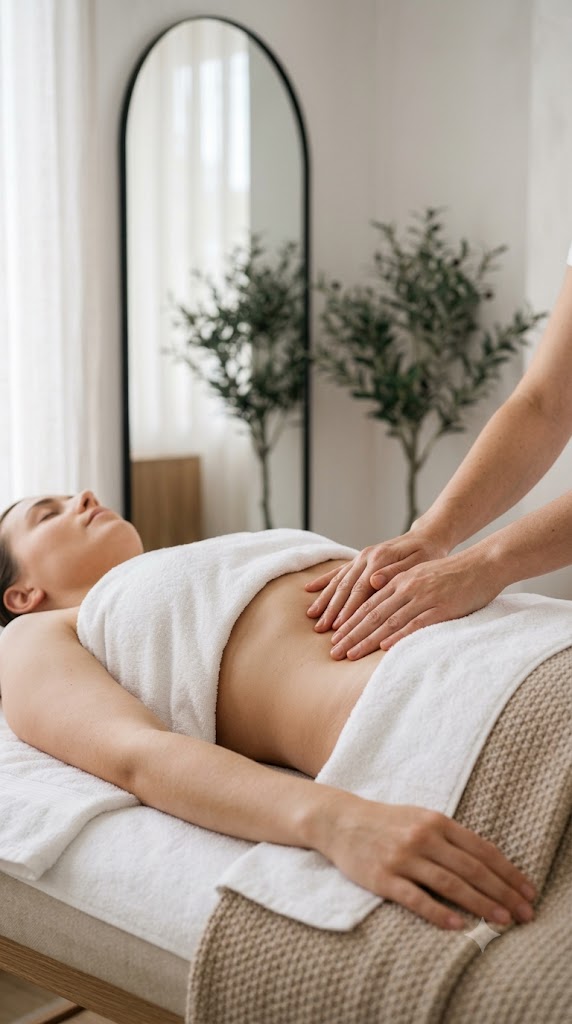 Therapist-performing-manual-lymphatic-drainage-treatment